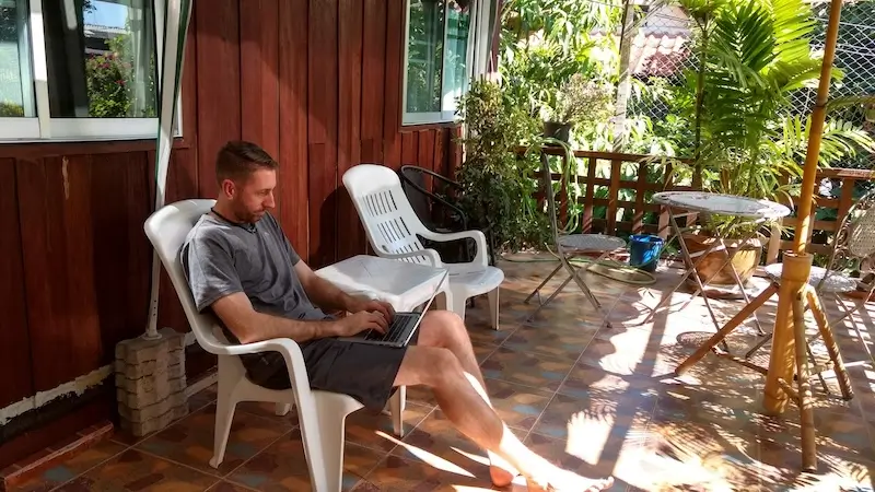 working on my side hustle in Thailand